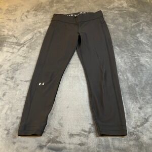 Under Armour Black Leggings Athletic Workout Running Capri Womens 26x22"